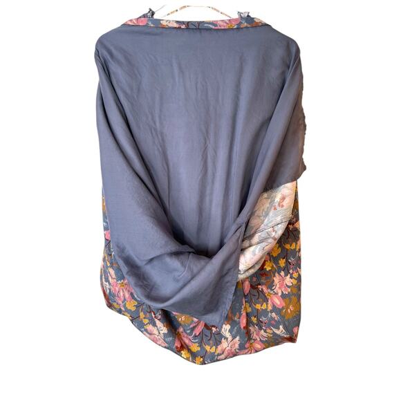 GARNET HILL Ambrose Crêpe Dress Floral Print Midi Length Women's Size Large - Picture 12 of 16